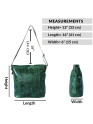  Women's Bucket Style Buffalo Leather Green Shoulder Crossbody Laptop Office Bag